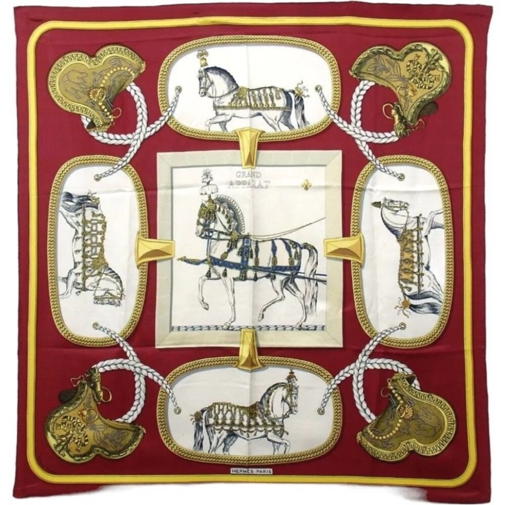 Hermes Scarf Carre 90 Grand Apparat Multicolor Silk